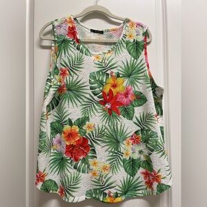 Tropical Floral Sleeveless Top